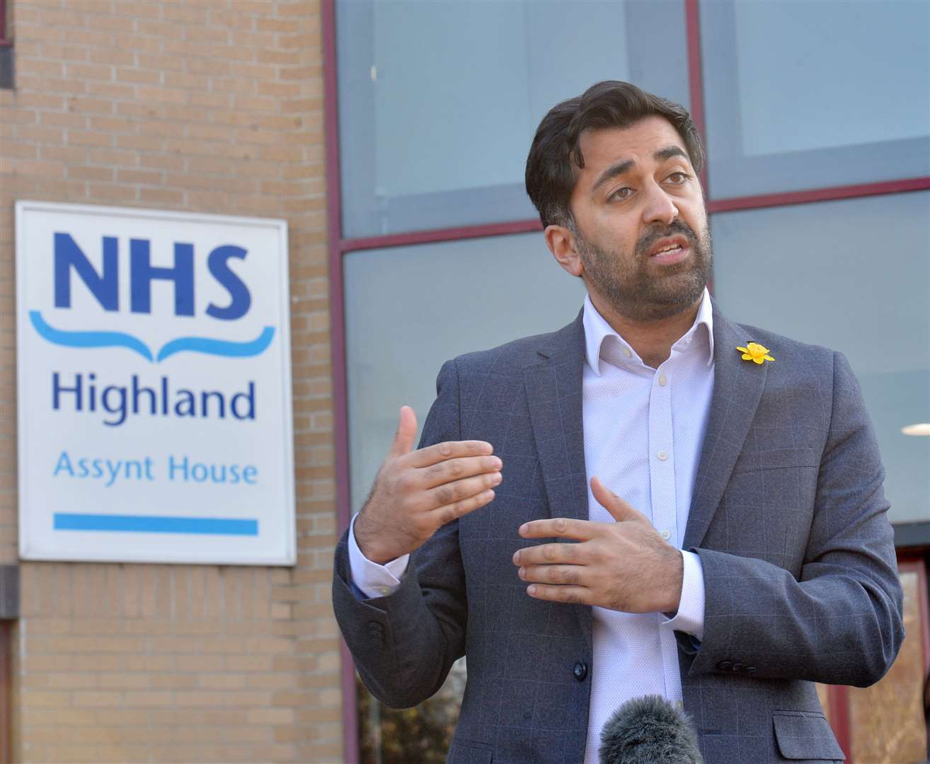 Health Secretary Humza Yousaf on a visit to NHS Highland. Picture: Gary Anthony