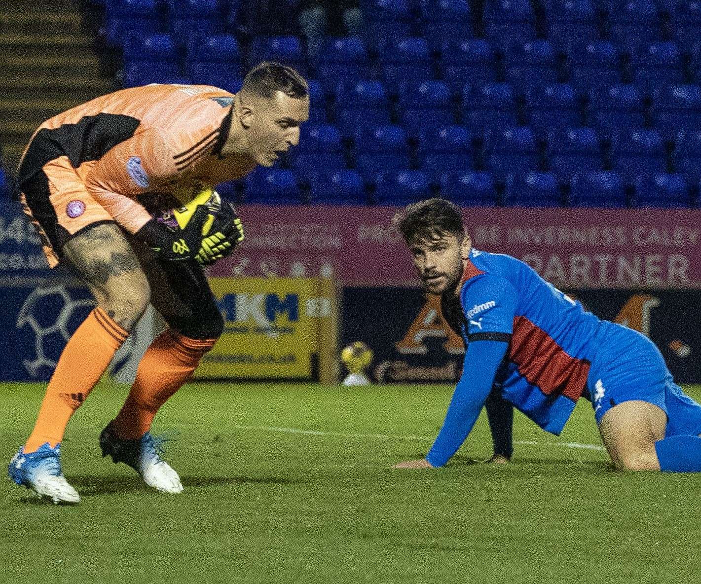 Goals were just out of reach for George Oakley and his Caley Thistle teammates against Hamilton. Picture: Ken Macpherson