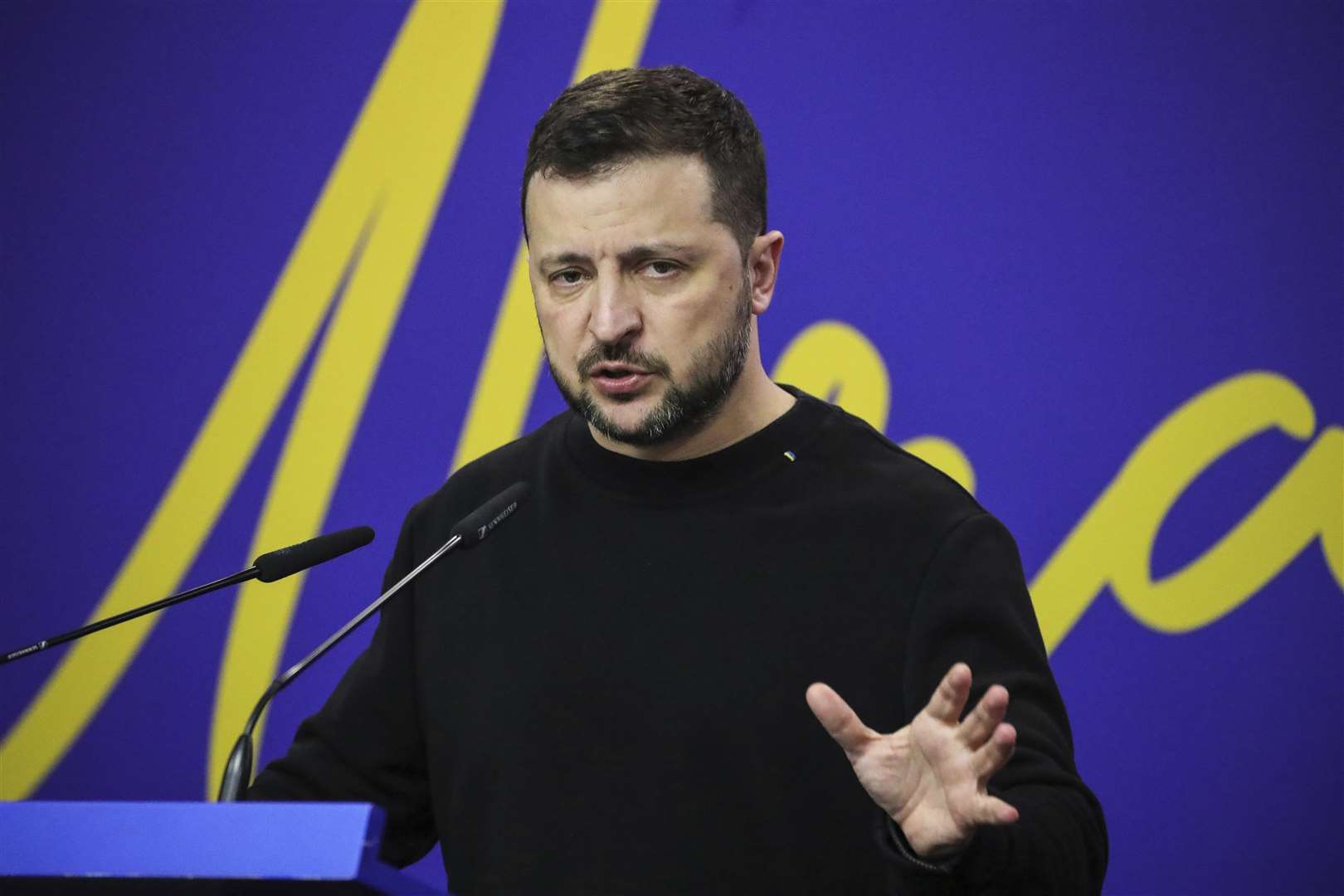 Ukrainian president Volodymyr Zelensky has been struggling to convince Republicans in the US to facilitate a major funding package for Kyiv (Armando Babani/AP)