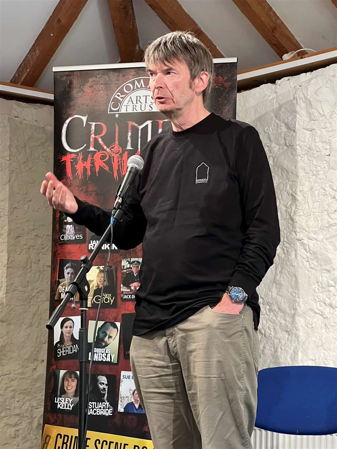 Ian Rankin's talk Completing The Dark Remains began Saturday up at The Stables in Cromarty. Picture: Georgia Macleod