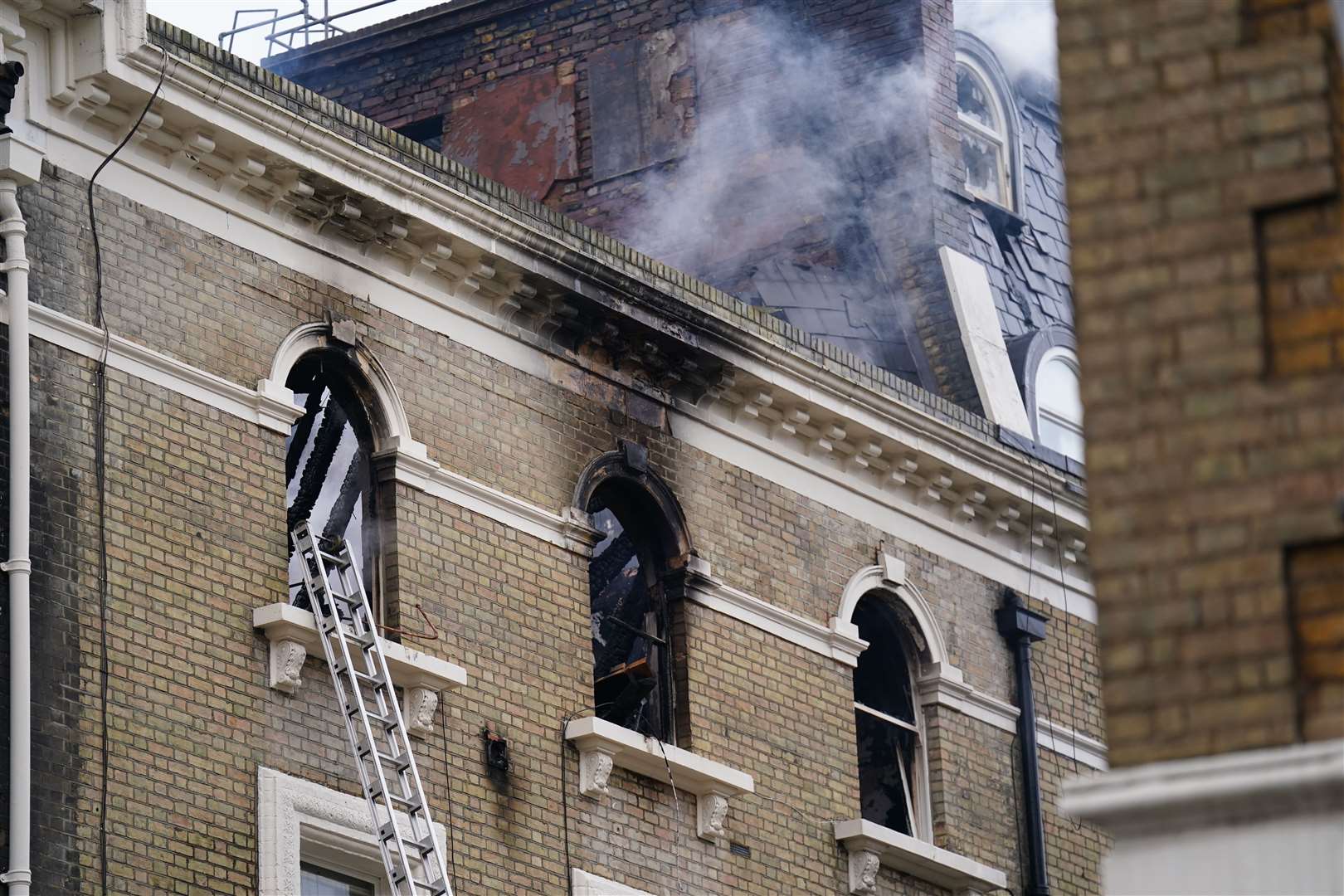 About 100 firefighters attended the blaze (James Manning/PA)