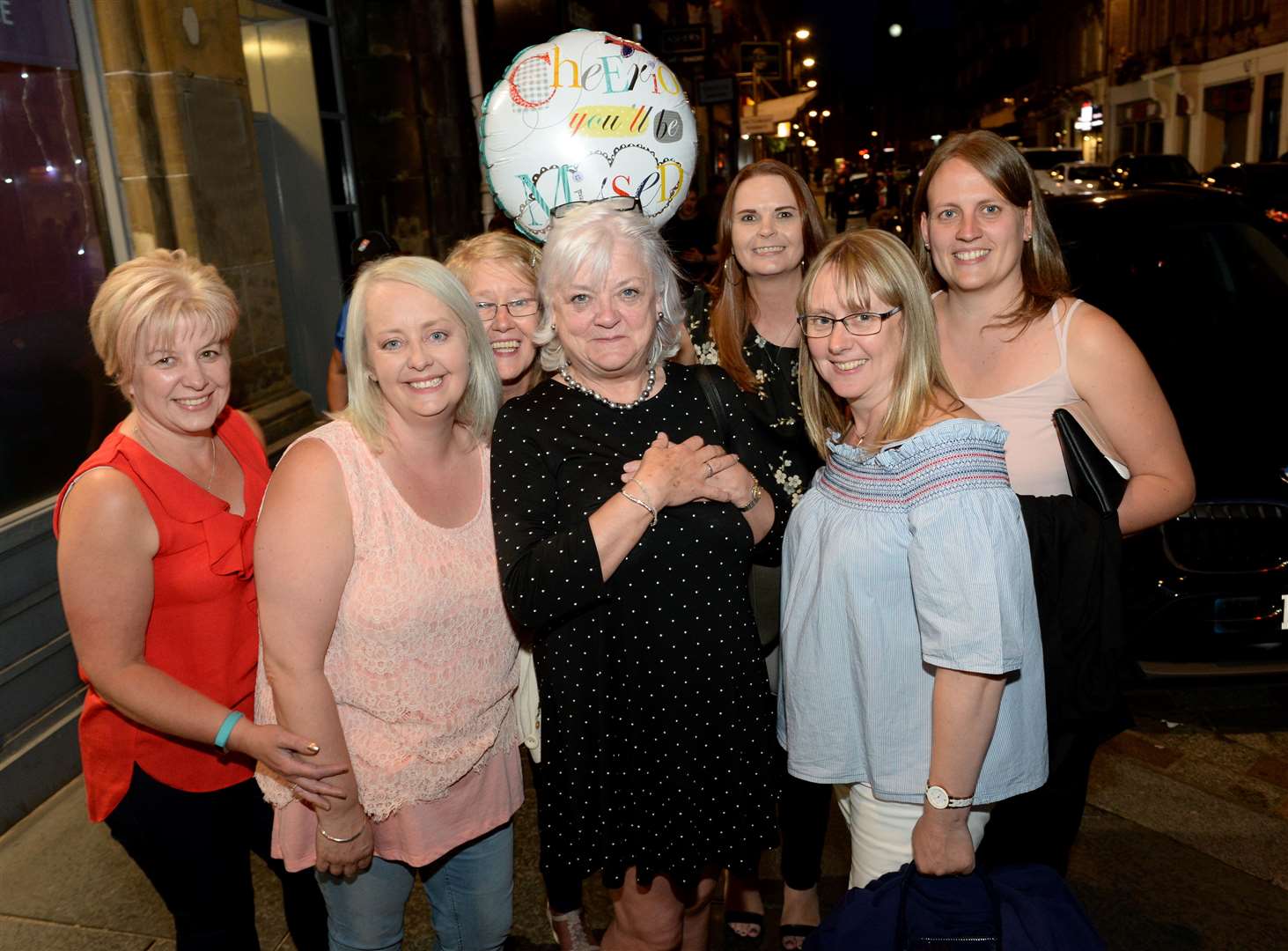 Joanne Zabel (centre) from Dingwall Post Office says farewell before leaving for Manchester. Picture: Gary Anthony.