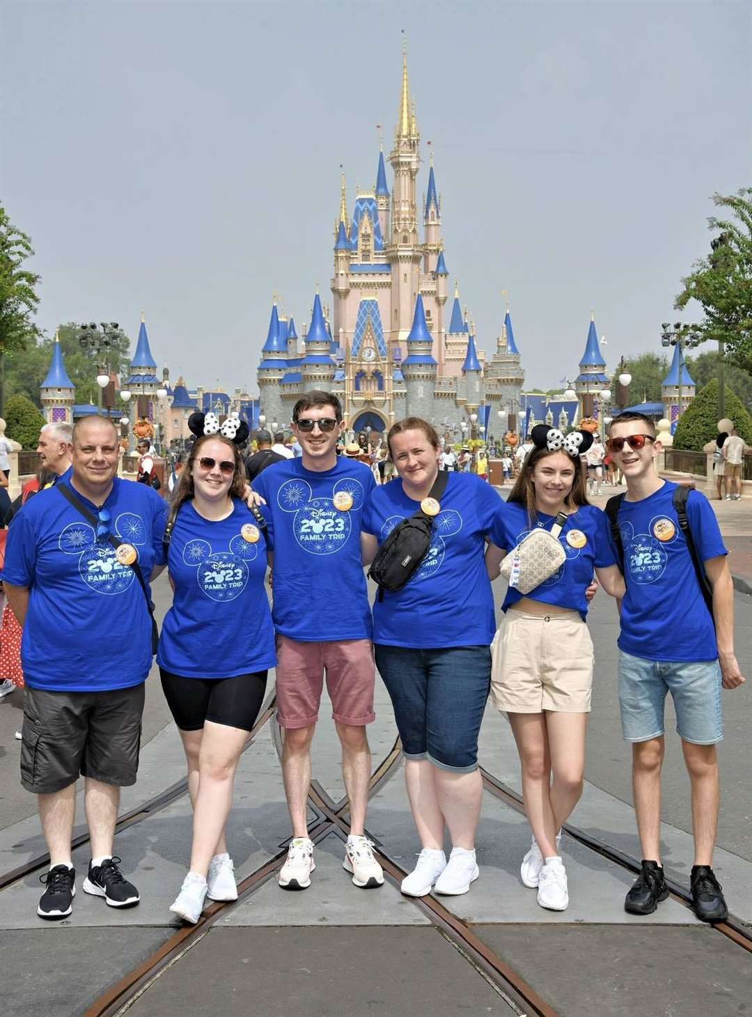 Liam and his family at Disney Land.