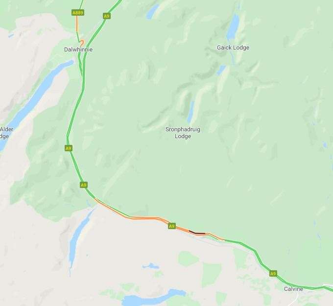 The crash occurred south of Dalwhinnie near the Drumochter Pass.