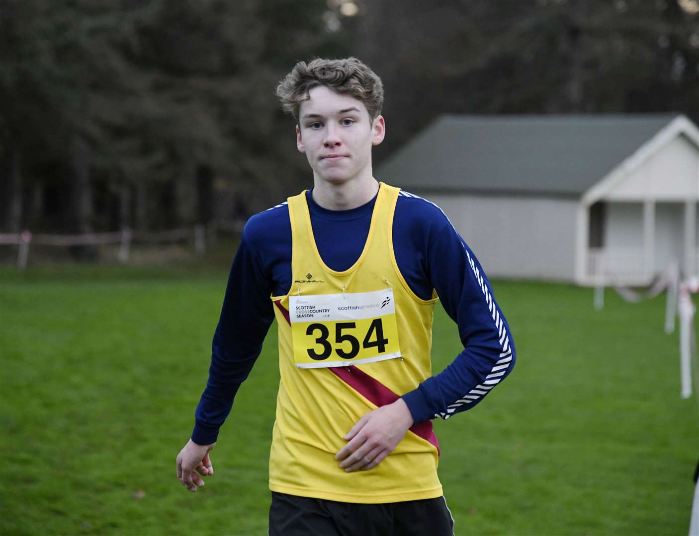 1st place winner in the Under 20 Mens was Lucas Cairns from Inverness Harriers...North District Cross Country Championships at Gordonstoun...Picture: Beth Taylor..