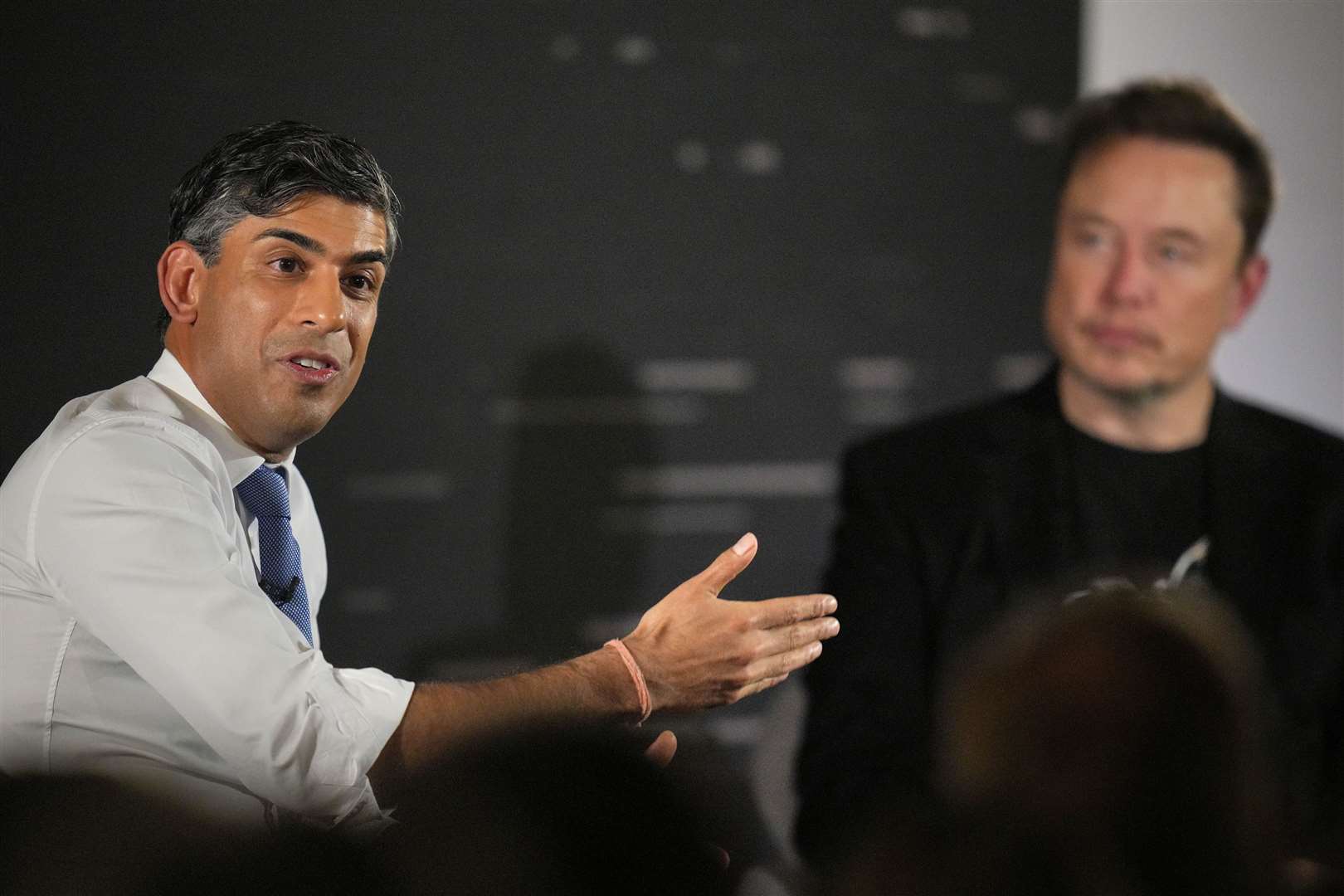 Frank Hester said he was ‘delighted to witness the brilliant AI discussion’ between Rishi Sunak and Elon Musk (Kirsty Wigglesworth/PA)