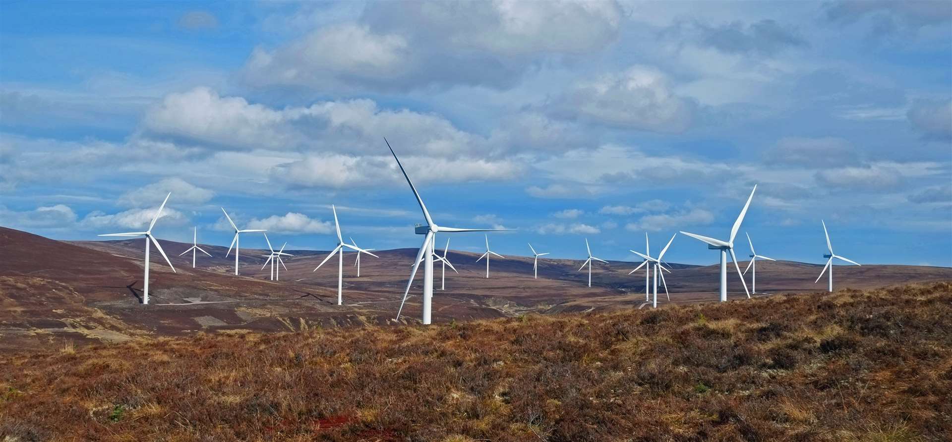 Wind farm in Highlands.