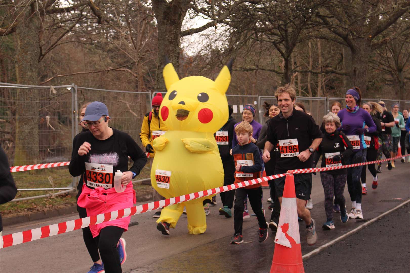 Pikachu steps out in the 5K event..