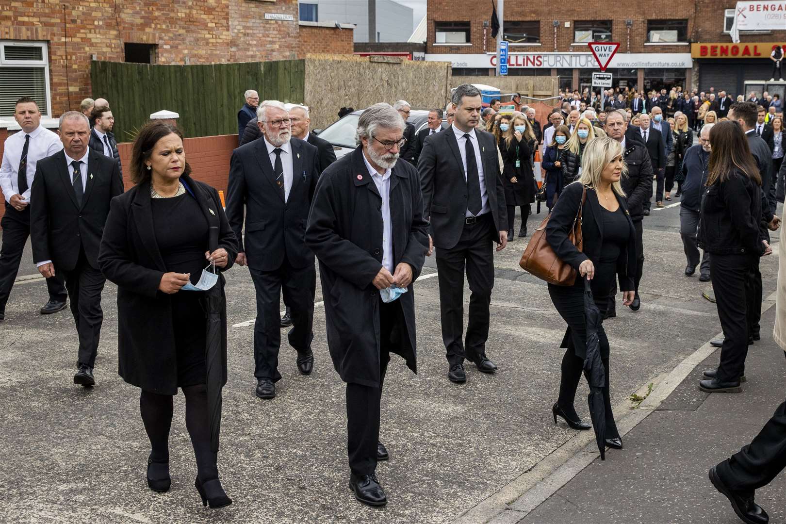 Michelle O’Neill was one of a number of Sinn Fein leaders criticised for attending the funeral of Bobby Storey (Liam McBurney/PA)