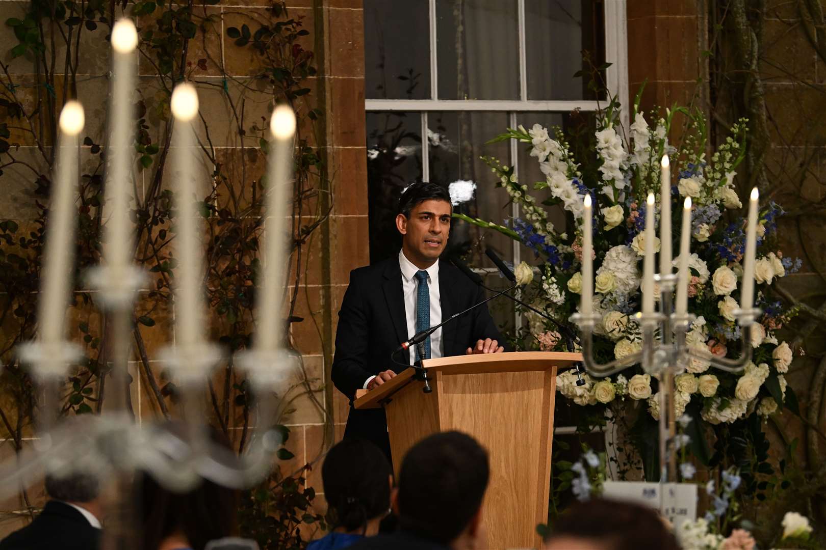 Prime Minister Rishi Sunak delivers a speech (Charles McQuillan/PA)