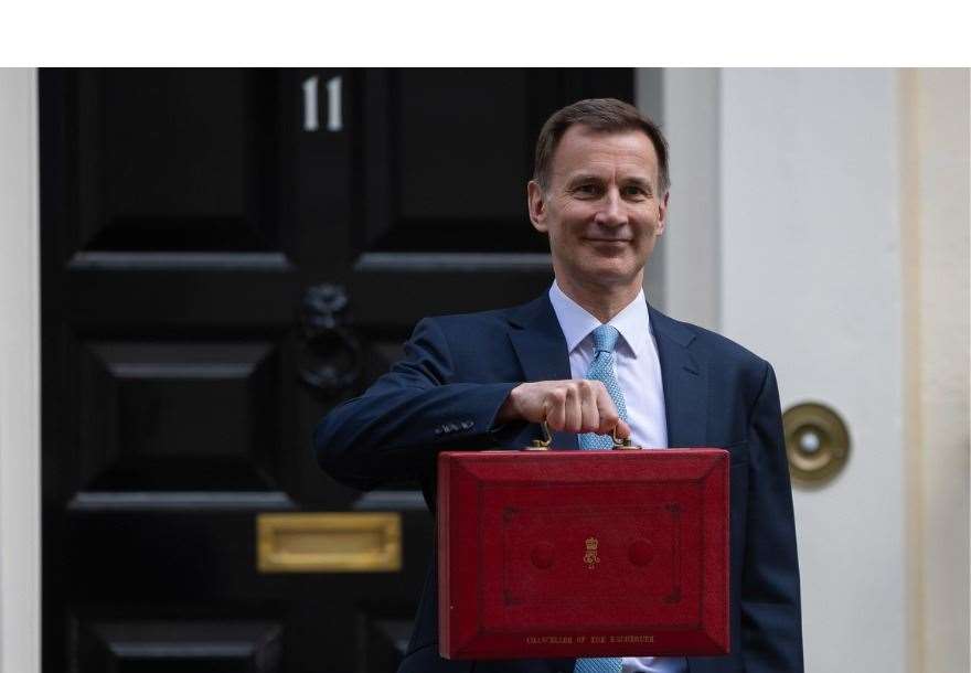 Jeremy Hunt and the Red Box just prior to the Spring Statement.