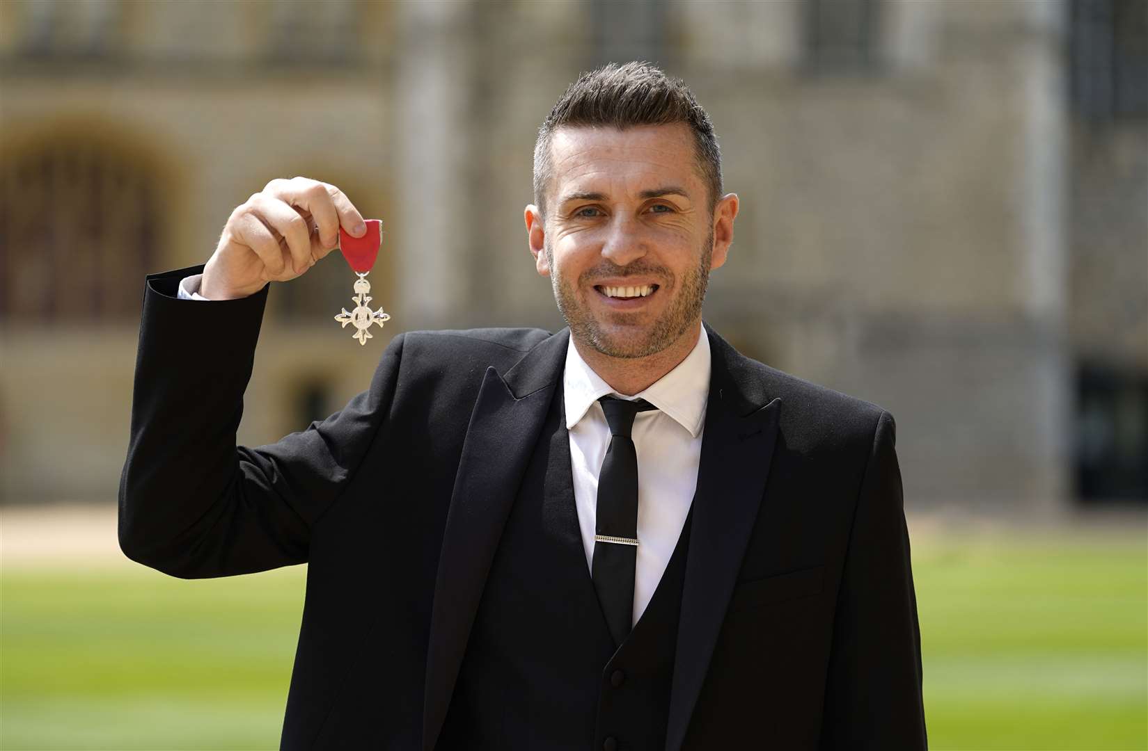 Mark Selby after being made an MBE (Andrew Matthews/PA)
