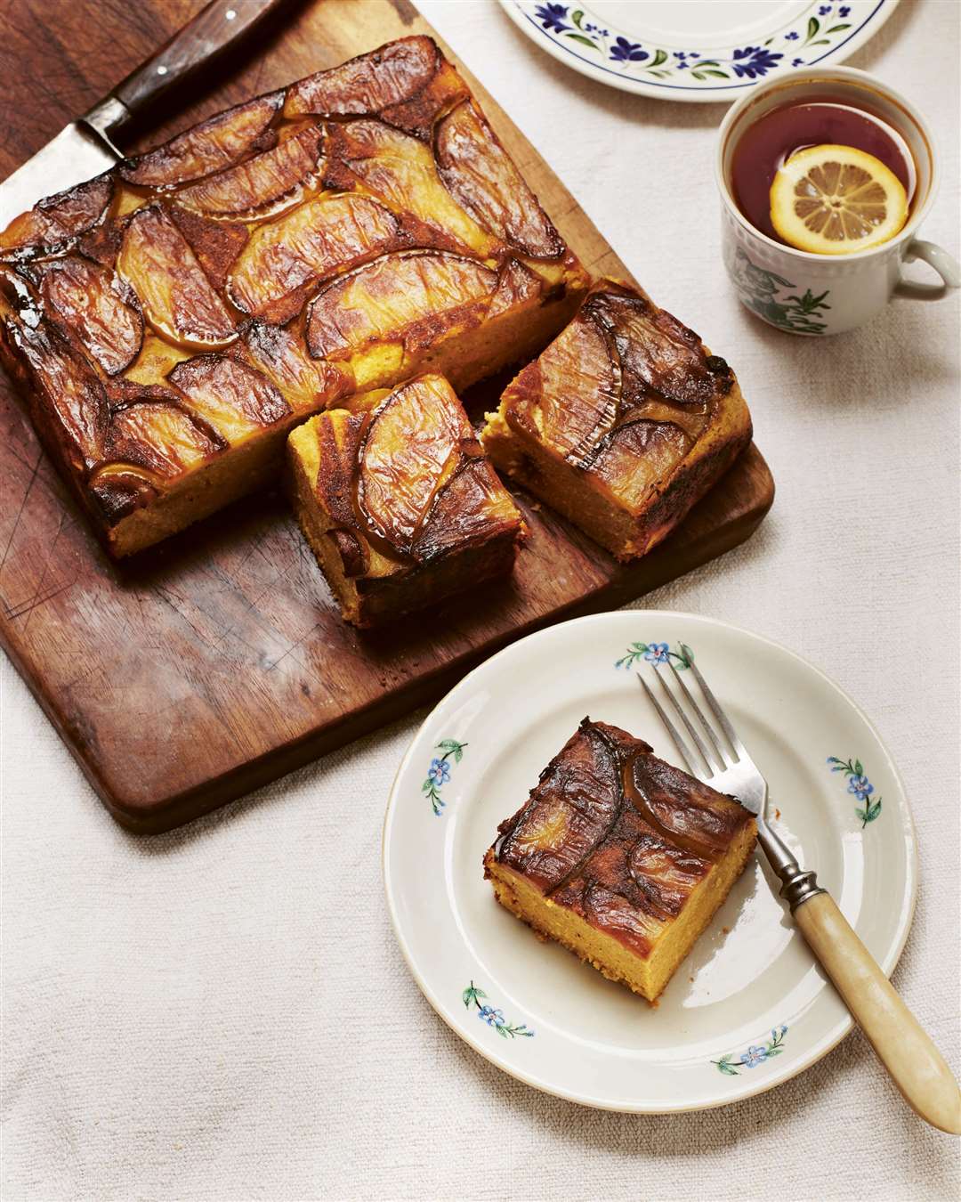 Curd cake with caramelised apples from Summer Kitchens. Picture: Joe Woodhouse/PA