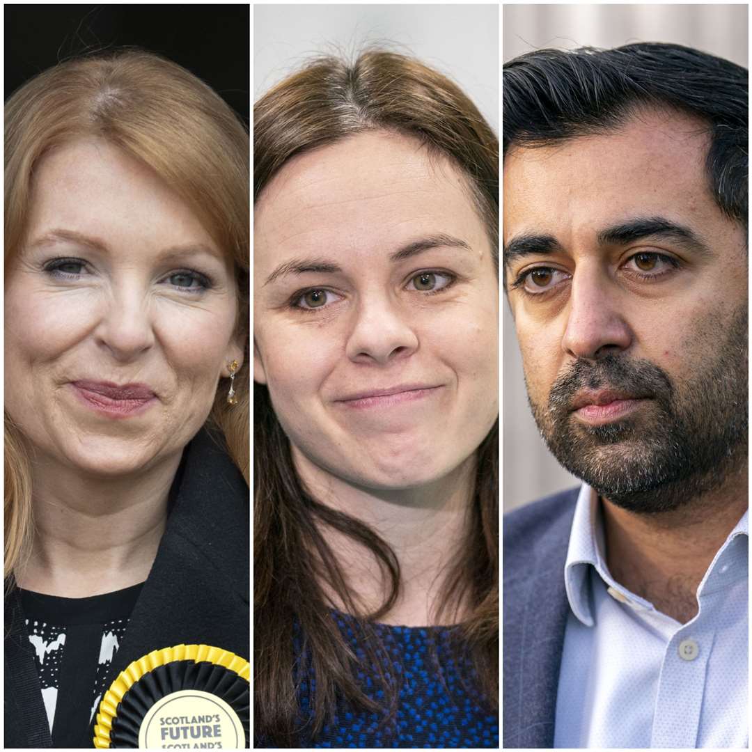 Ash Regan, left, Kate Forbes, and Humza Yousaf are candidates for the SNP leadership (Lesley Martin/Jane Barlow/PA)