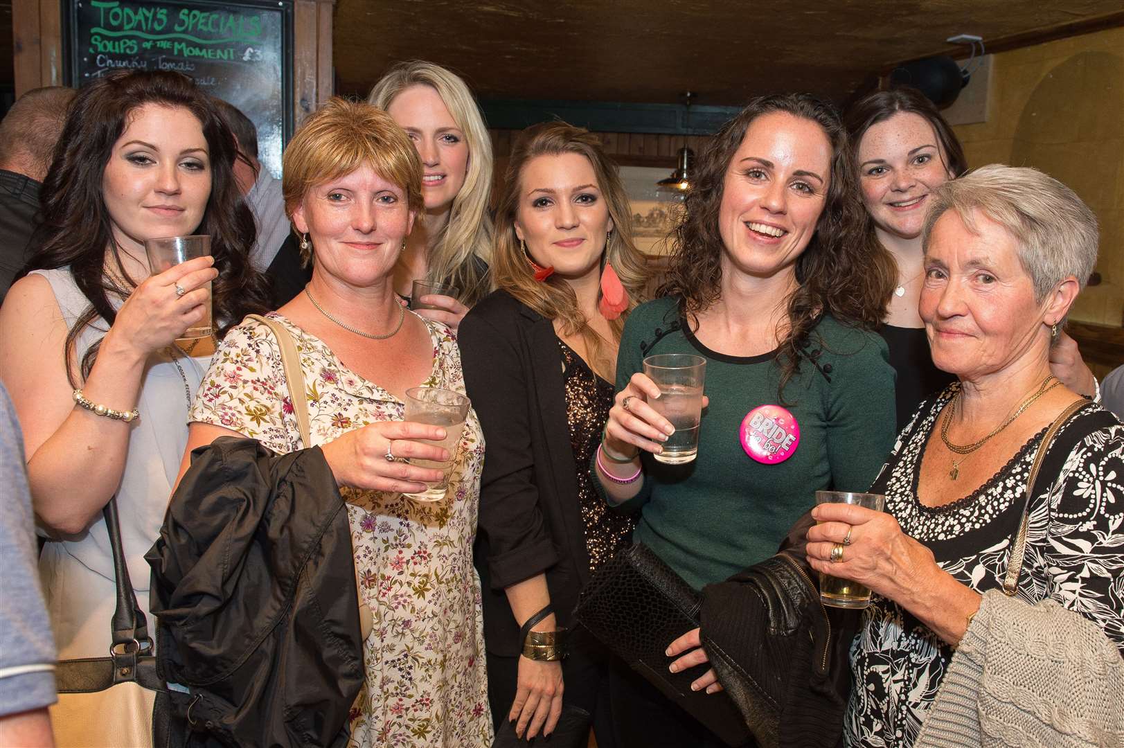 Hen night in Johnny Foxes for Sandy Maclean (fourth left). Picture: Callum Mackay.