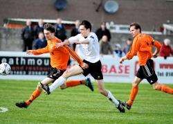 Clach's Mark Dougall in action against Rothes.