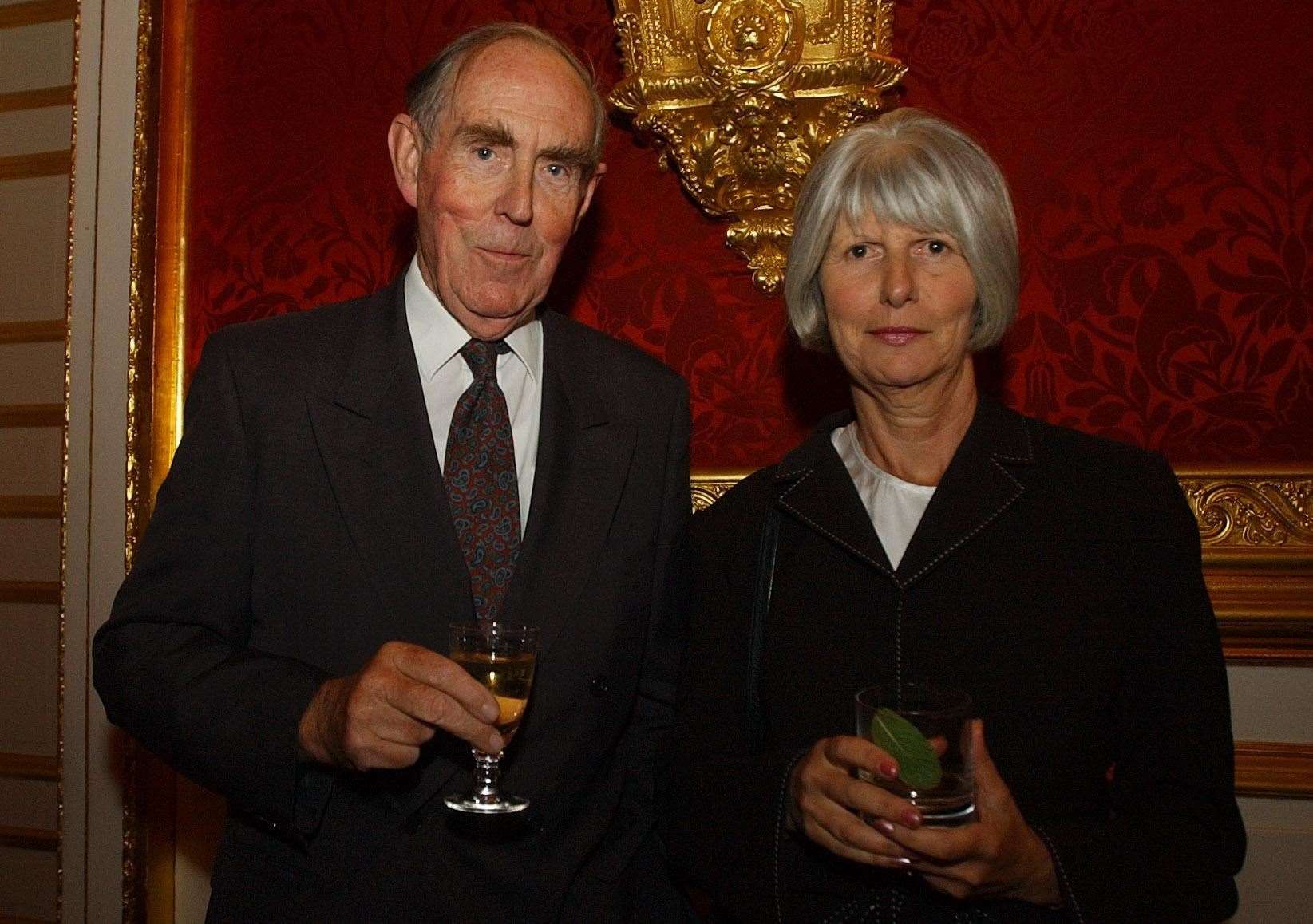 Lord Brooke of Sutton Mandeville and Lady Brooke at St James’s Palace (PA)