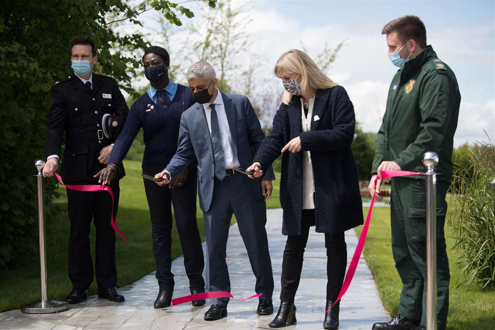 Mayor of London Sadiq Khan opens the London Blossom Garden (Stefan Rousseau/PA)