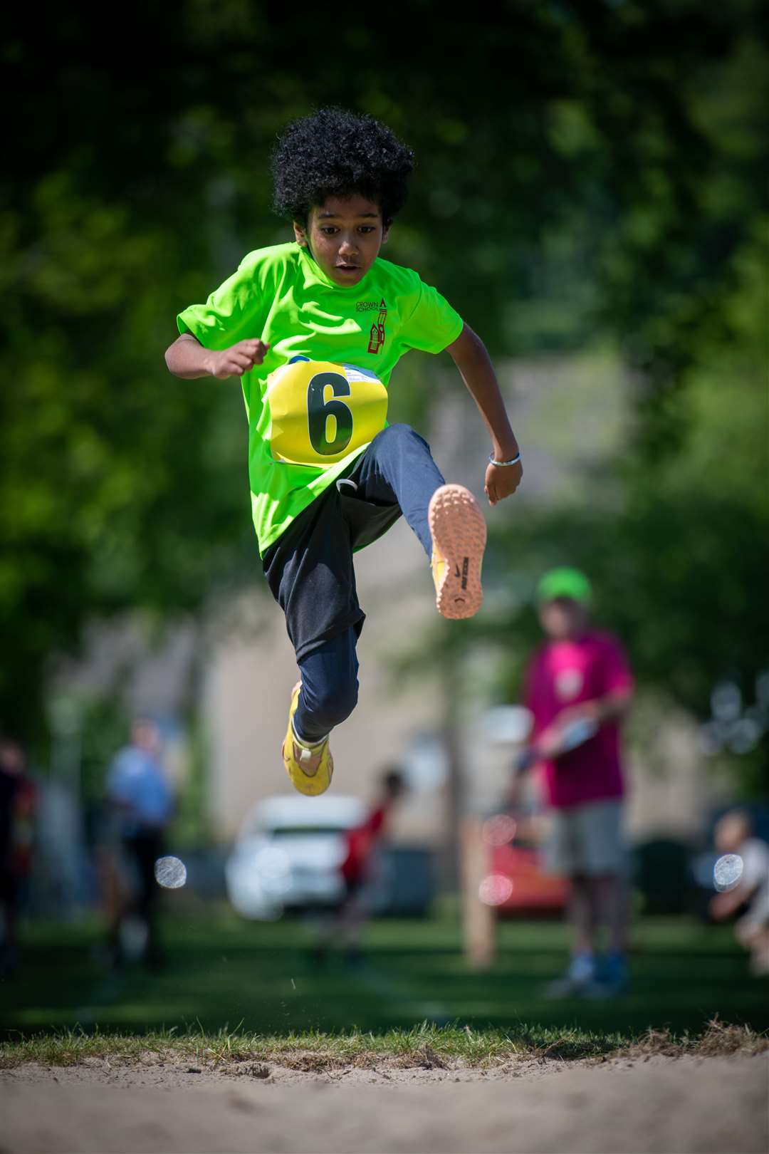 Long Jump. Picture: Callum Mackay.
