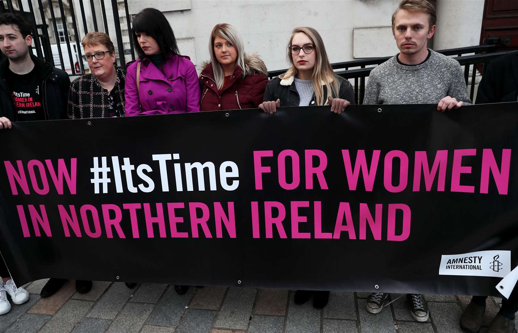 Pro-choice campaigners (Brian Lawless/PA)