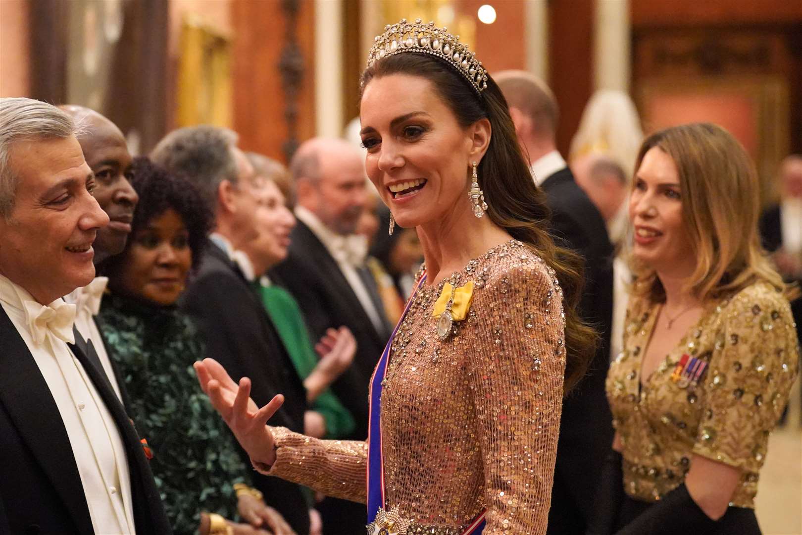 The Princess of Wales at the Diplomatic Corps reception at Buckingham Palace in December (Jonathan Brady/PA)