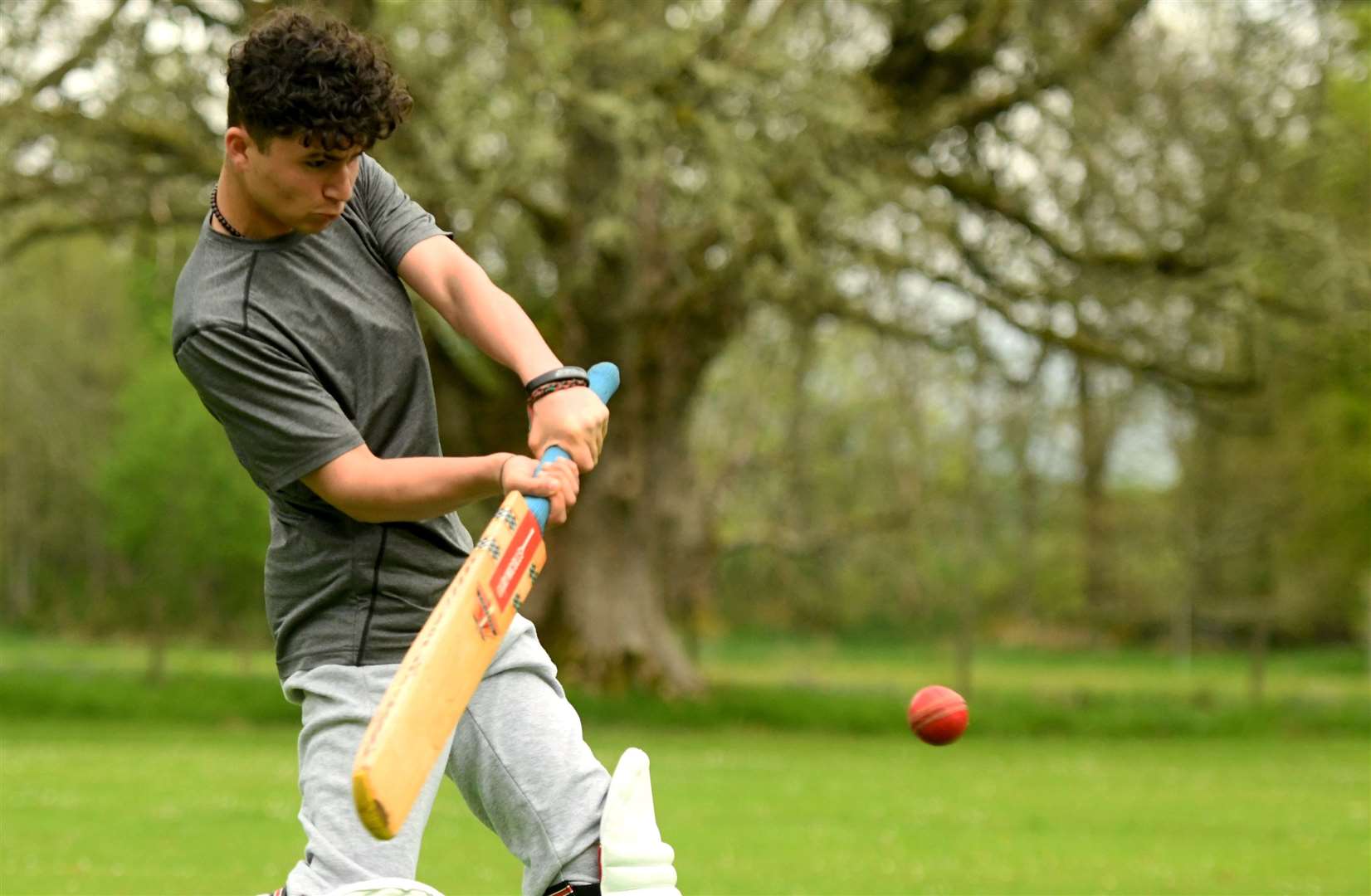 Despite a language barrier, there is no doubting the teenagers' enthusiasm for cricket. Picture: James Mackenzie