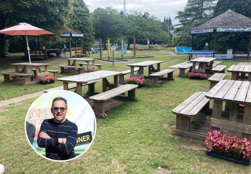 Gus MacDonald was dismayed by overnight vandalism at his crazy golf venue