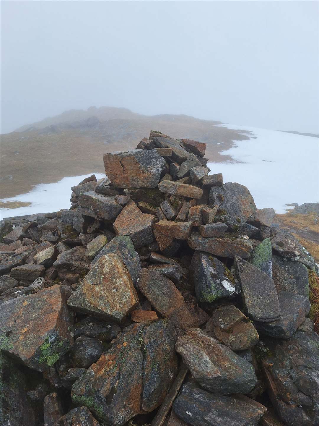 Looking west from the summit cairn on Lurg Mhor.