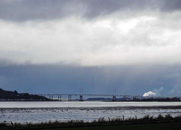 Layers of cloud approaching the Kessock Bridge from near Bunchrew.