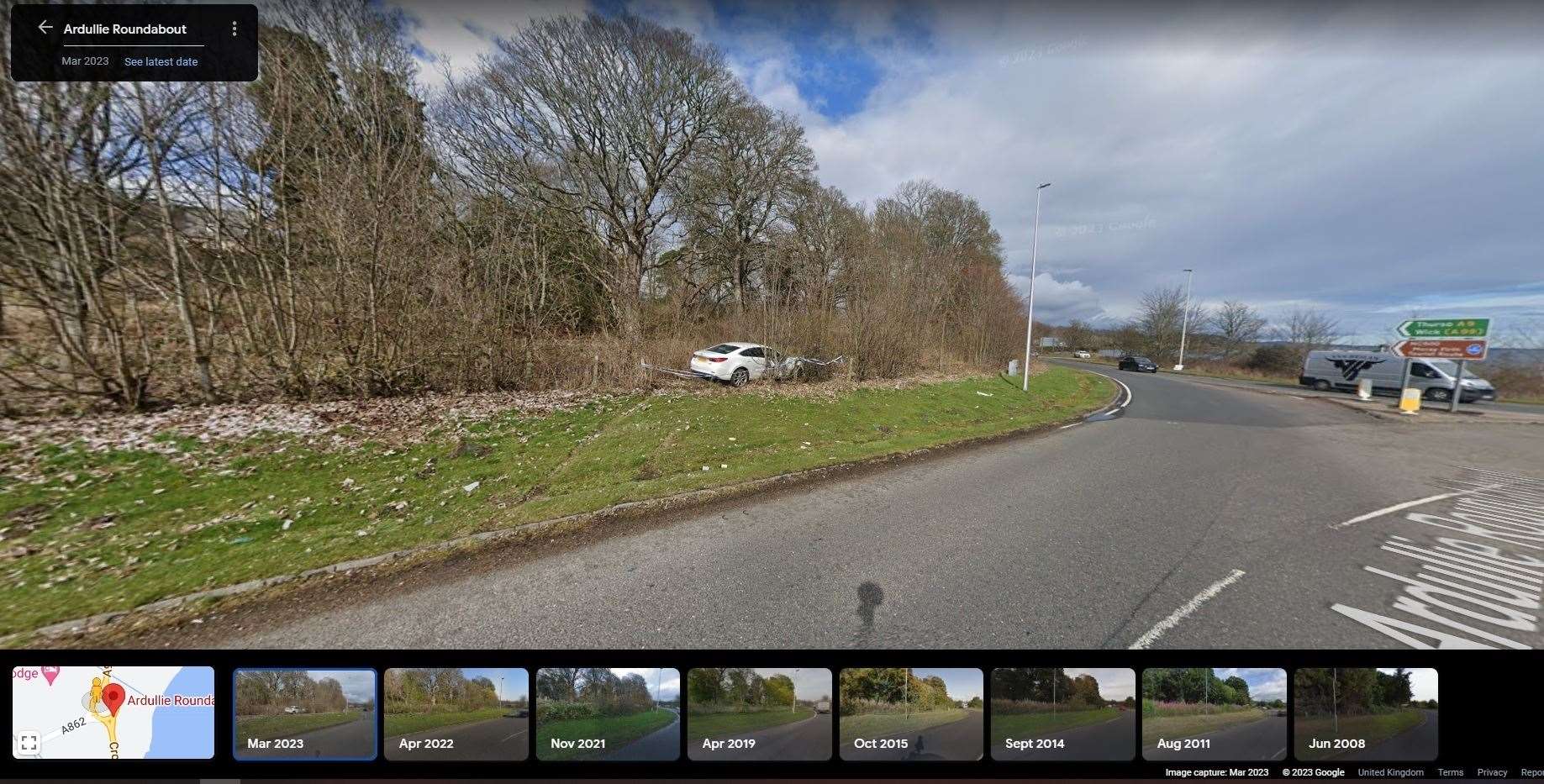 Google Street View's camera cars captured images of the Mazda during their most recent pass of the area. Picture: Google Street View.
