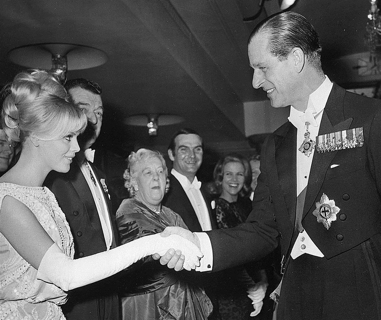 Britt Ekland with the late Duke of Edinburgh (PA)