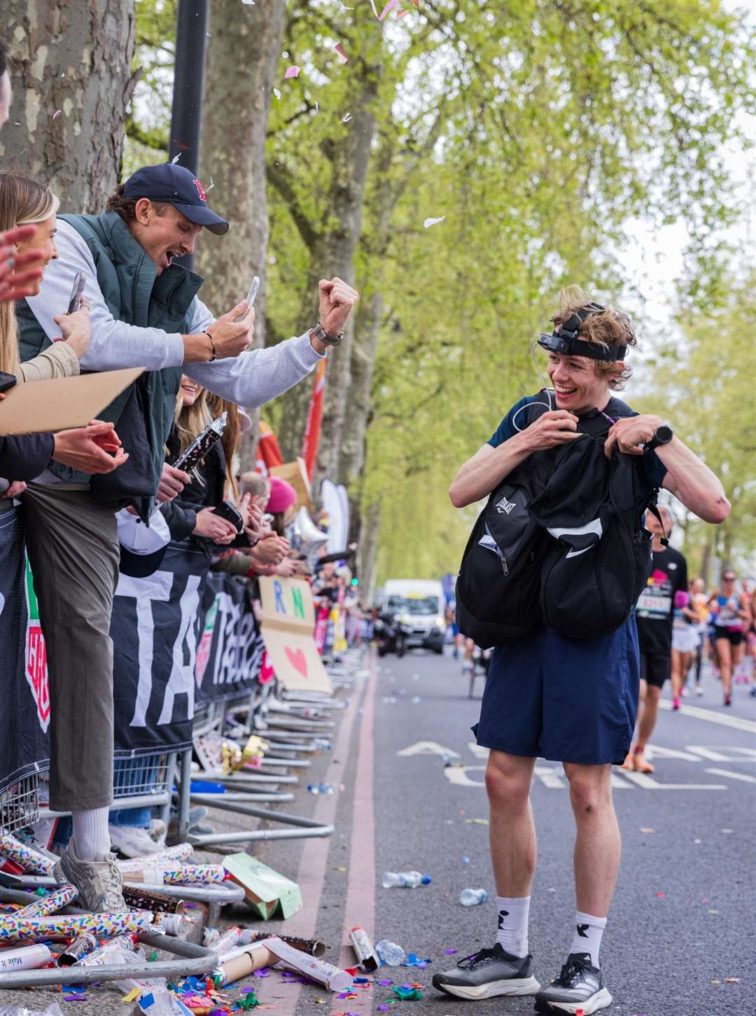 George Scholey solved roughly 520 Rubik’s Cubes while running the London Marathon (Jonny Davies/Jike Media/PA)