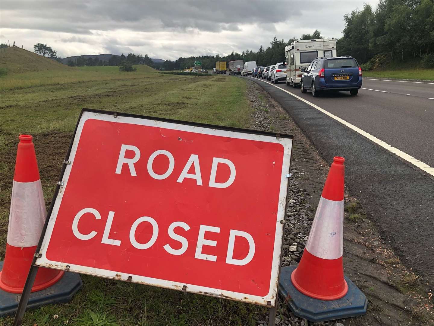 Trouble ahead: the build up at Kingussie, some three miles from the crash site