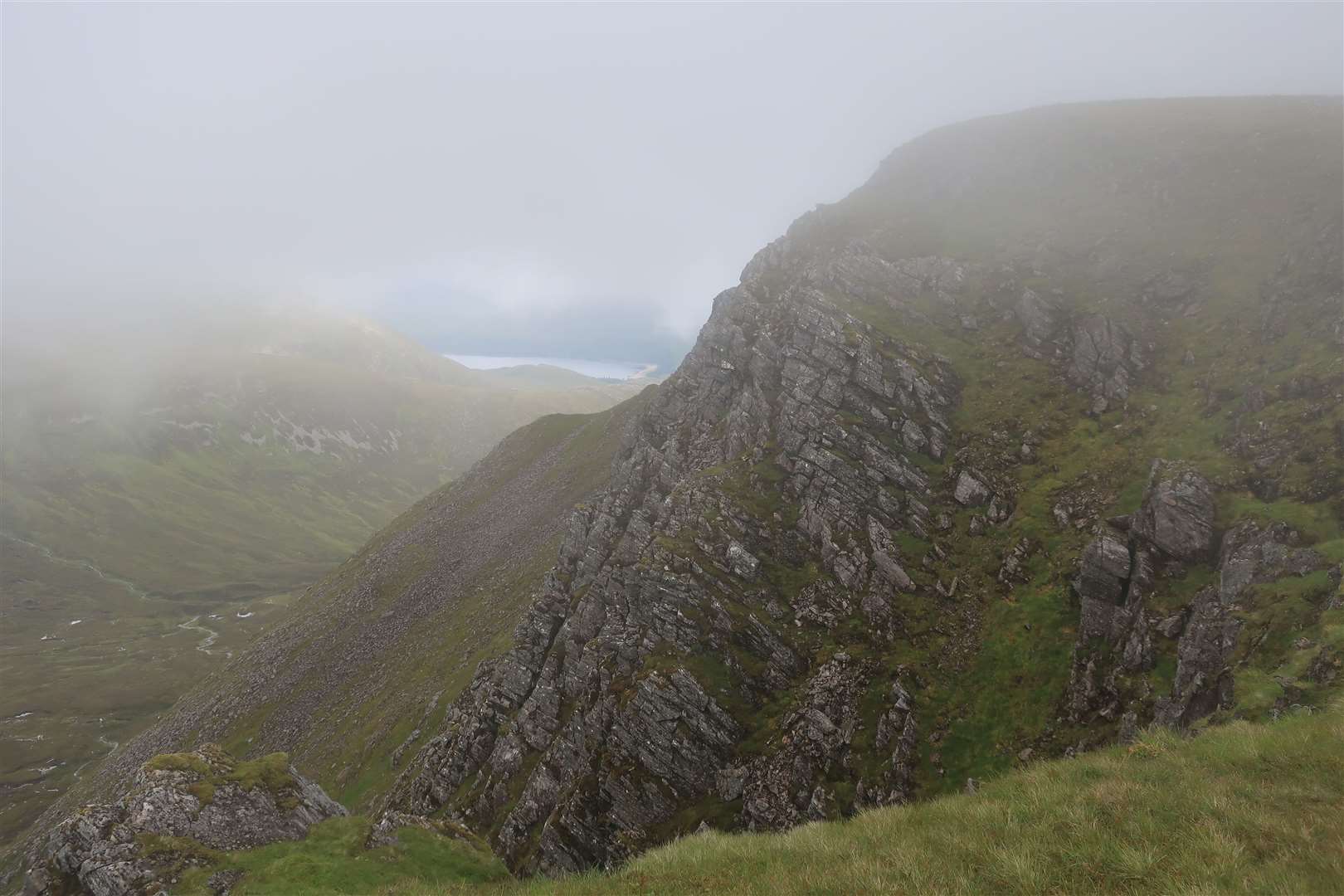 Coire na h-Uamha - the corrie of the caves - is perhaps the most dramatic feature of Beinn a'Chaorainn.