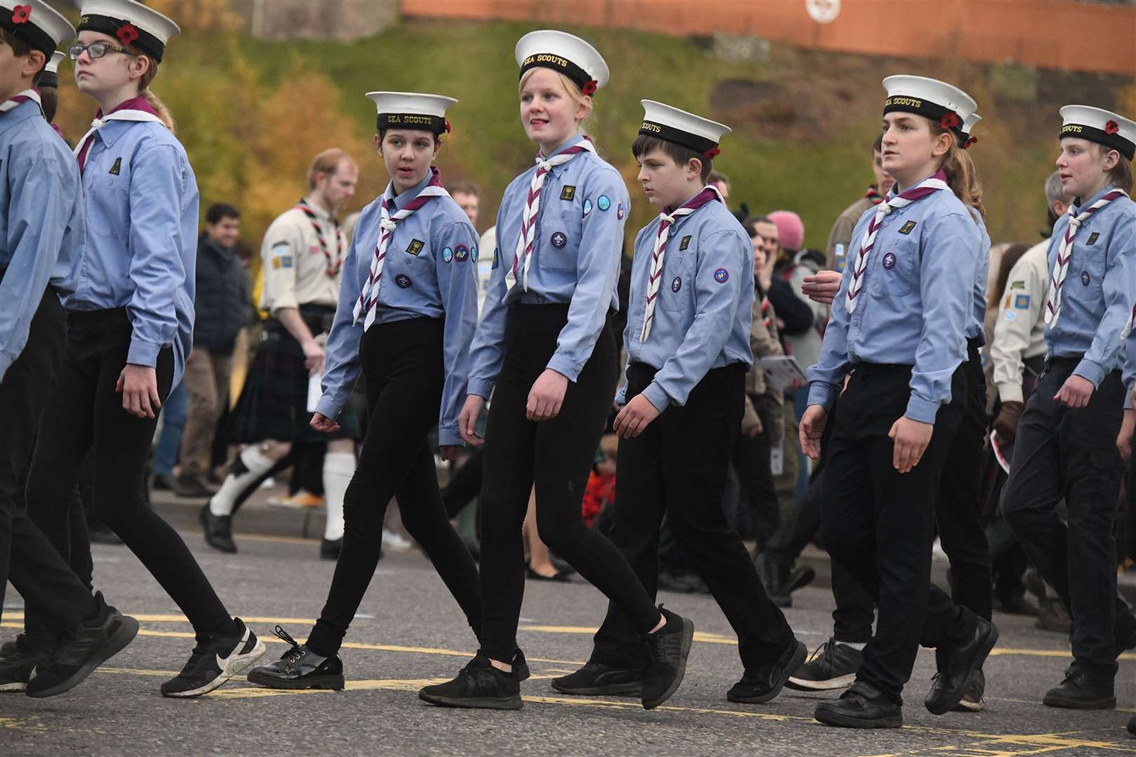 Many young people took part in the parade.