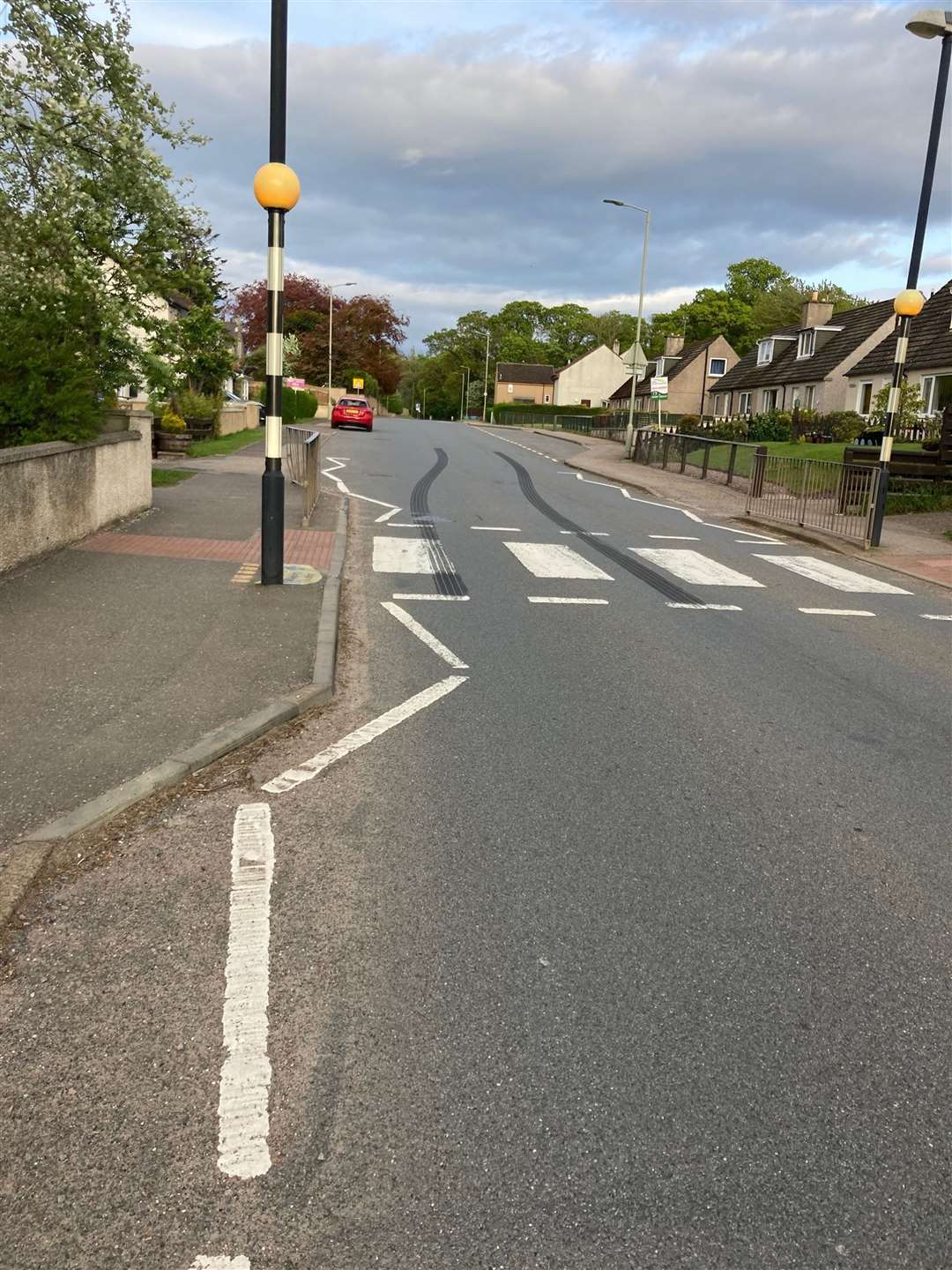Parents are worried of vehicles not stopping at the Zebra crossing near the school in Auldearn.