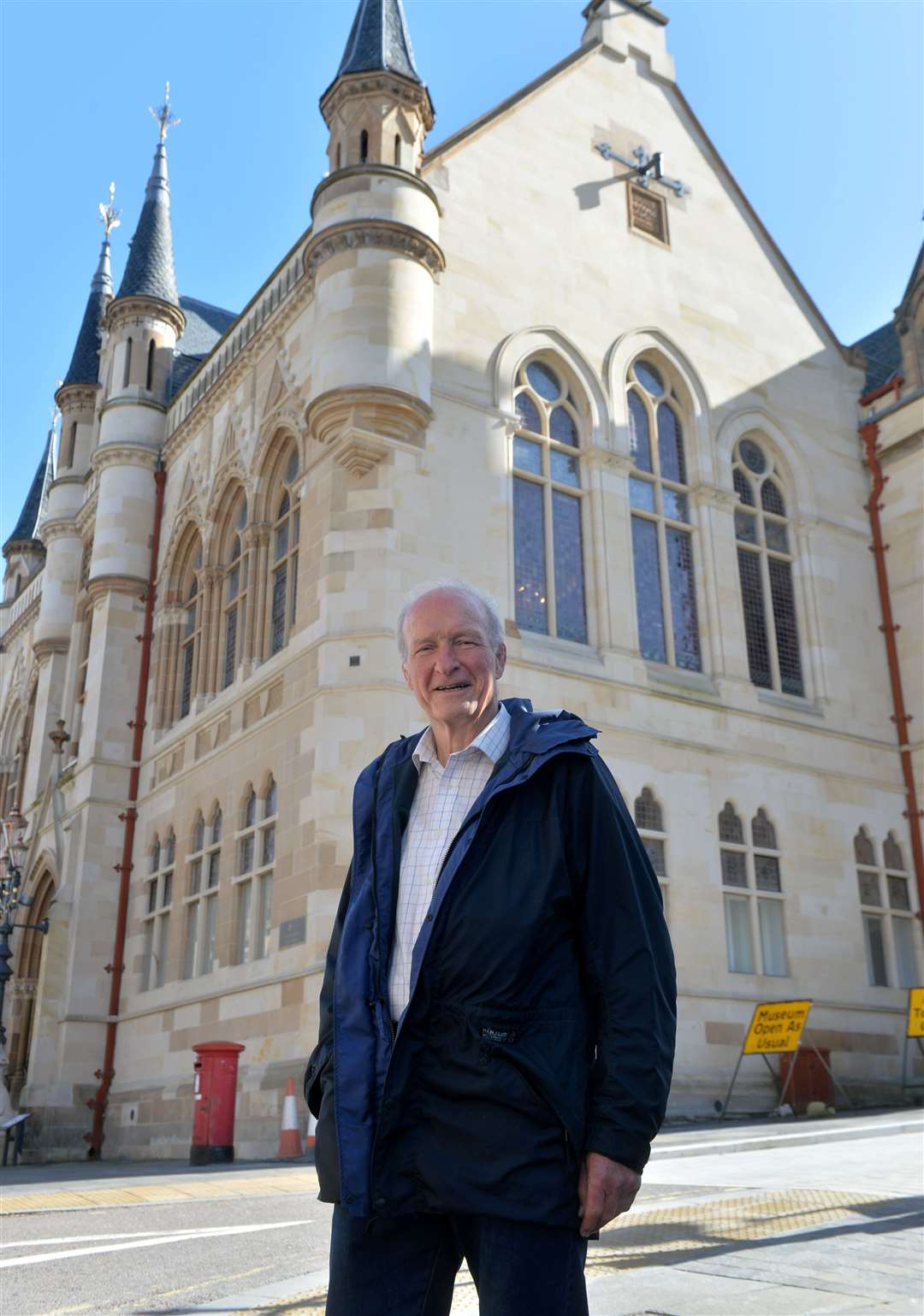David Henderson of Inverness City Heritage Trust outside the Town House.Picture: Callum Mackay..