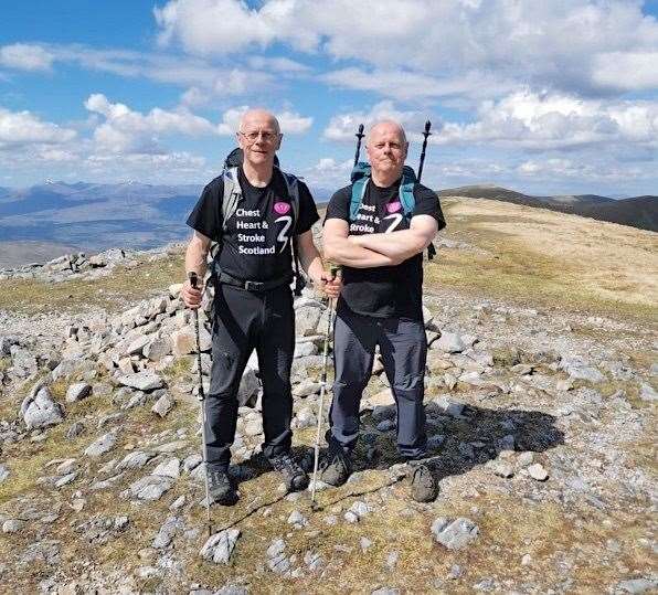 Douglas Sewell with twin brother Bruce on Meall na Teanga