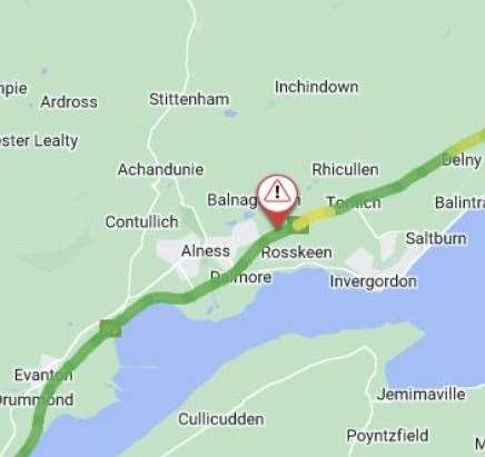 The accident on the A9 has been flagged by Traffic Scotland.
