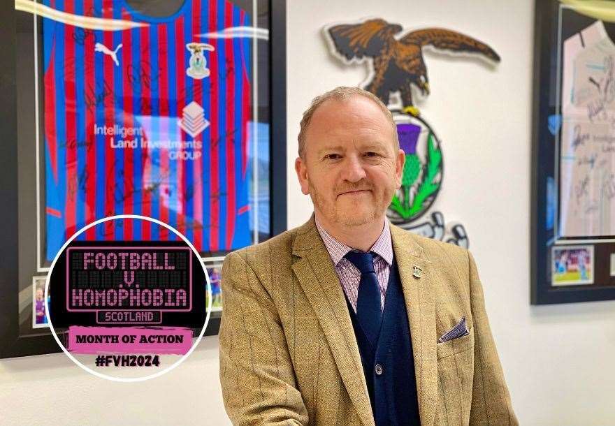 Inverness Caley Thistle chief executive Scot Gardiner has voiced his support for the Football v Homophobia campaign.