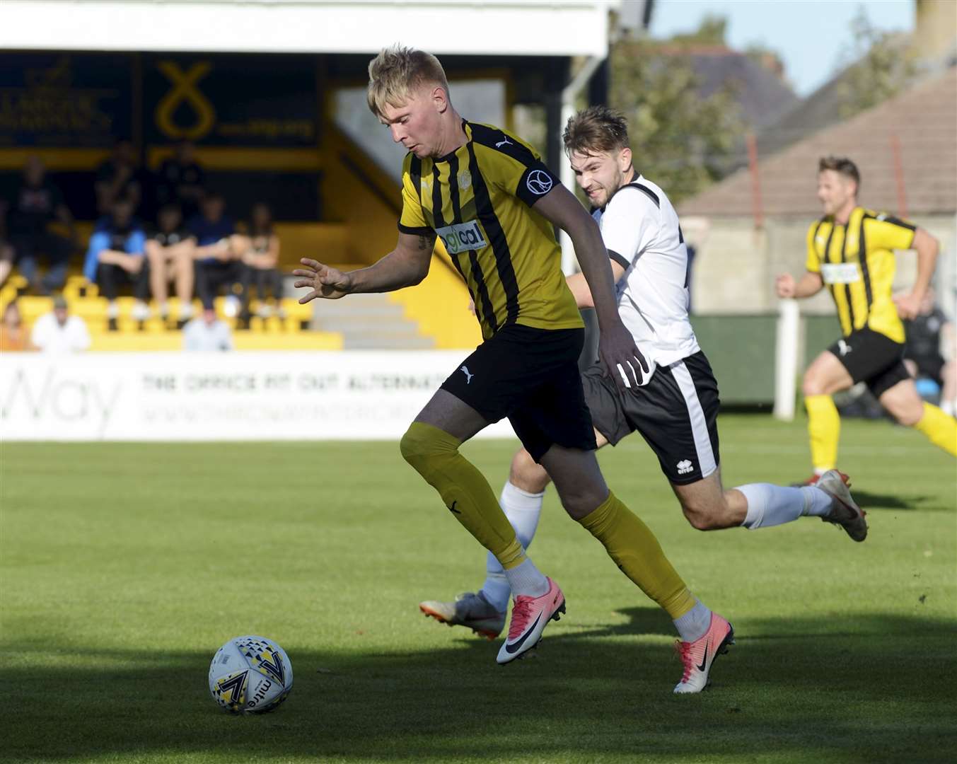 Nairn County v Clachnacuddin Scottish Cup First Round..Adam Porritt with the ball..Picture: James F Mackenzie..