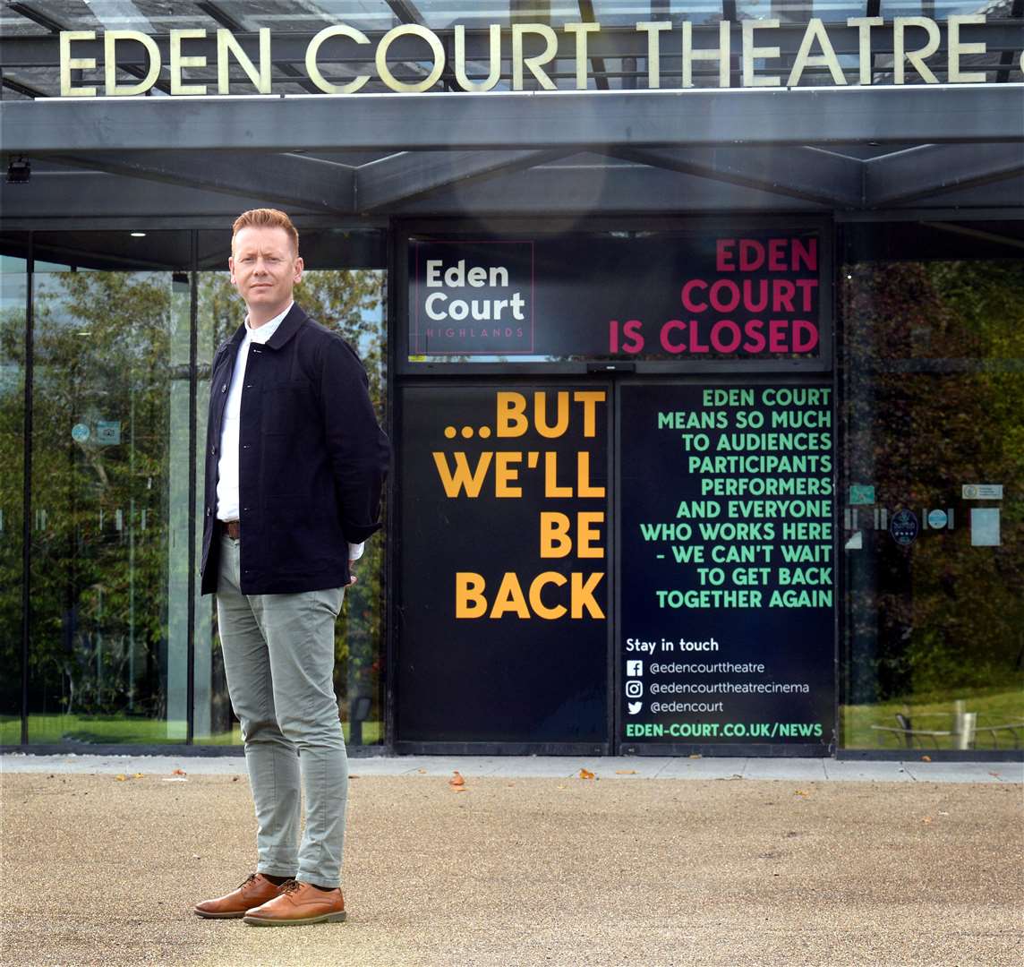 Eden Cour's panto in 2020 had to be postponed James Mackenzie-Blackman had to announce, due to Covid. Picture: Gary Anthony