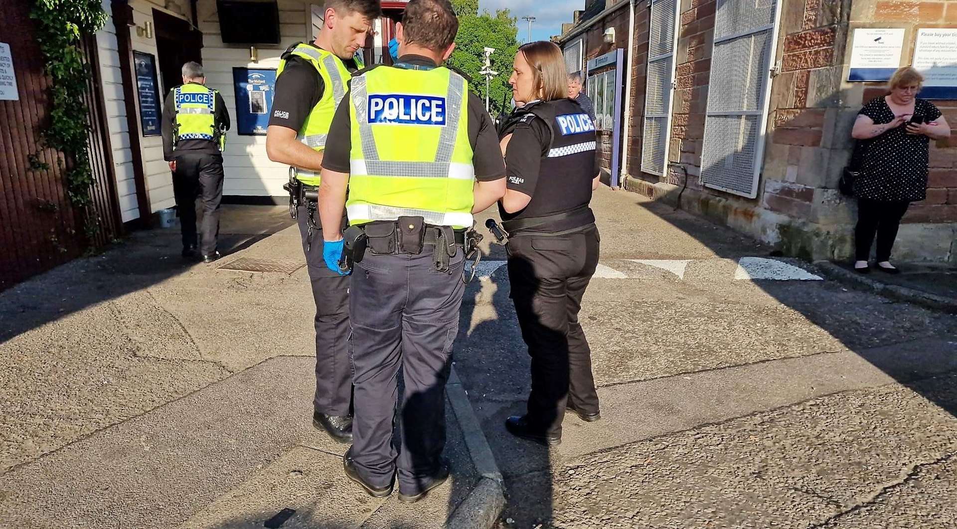 British Transport Police held the train for further investigation and all the passengers returned to Inverness where they were driven to their destinations by taxi. Picture: Richard Otley