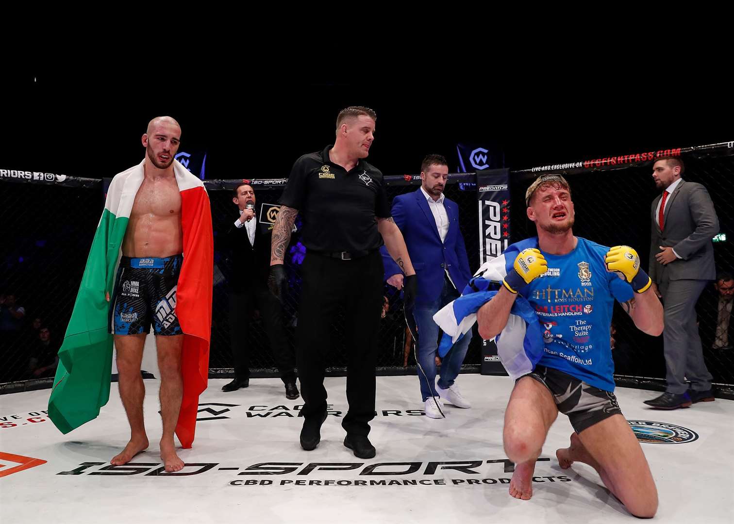 Ross Houston retained his Cage Warriors world title after his fight with Nicolas Dalby was ruled a no contest. Picture: Dolly Clew/Cage Warriors