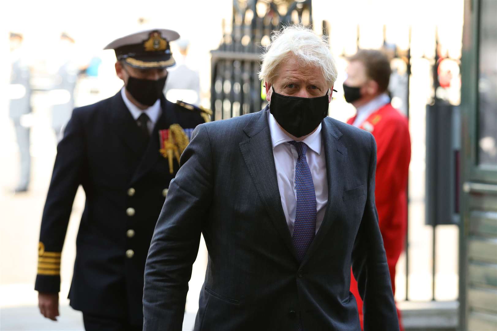Prime Minister Boris Johnson arrives for the service (Aaron Chown/PA)