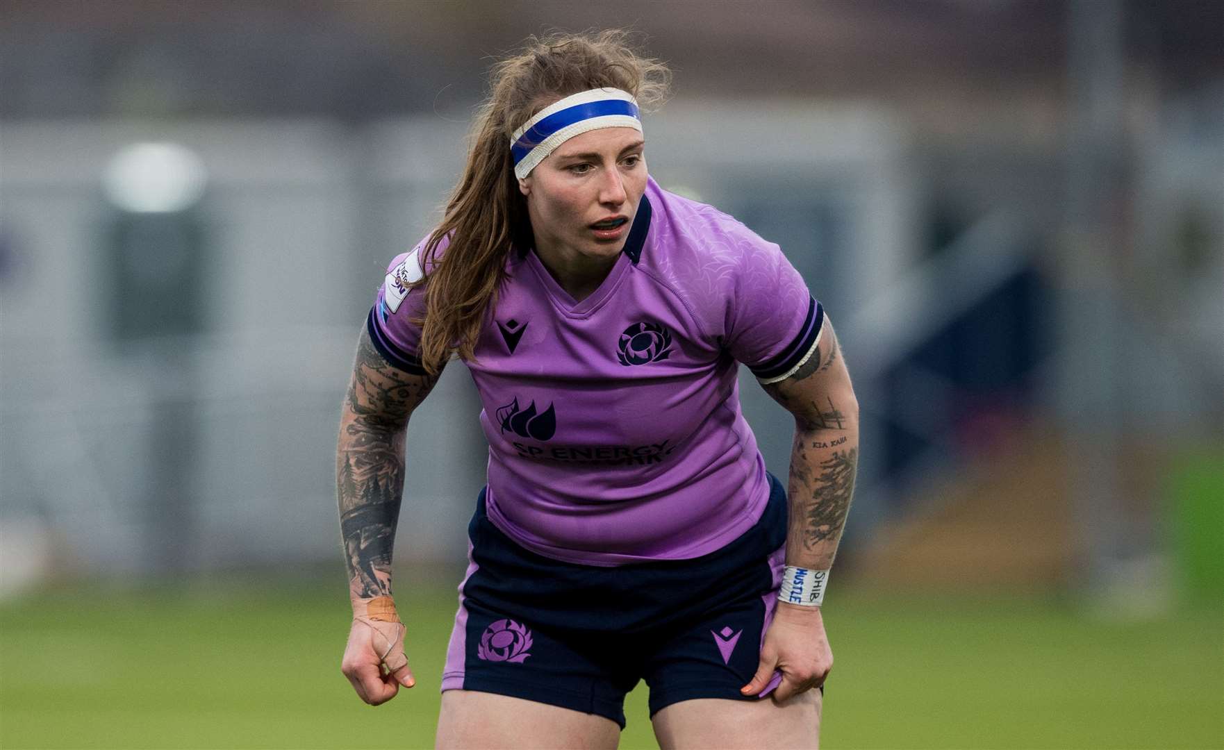 EDINBURGH SCOTLAND - APRIL 22: Jade Konkel-Roberts in action for Scotland during a TikTok Women's Six Nations match between Scotland and Italy at the DAM Health Stadium, on April 22, in Edinburgh, Scotland. (Photo by Ross Parker / SNS Group)