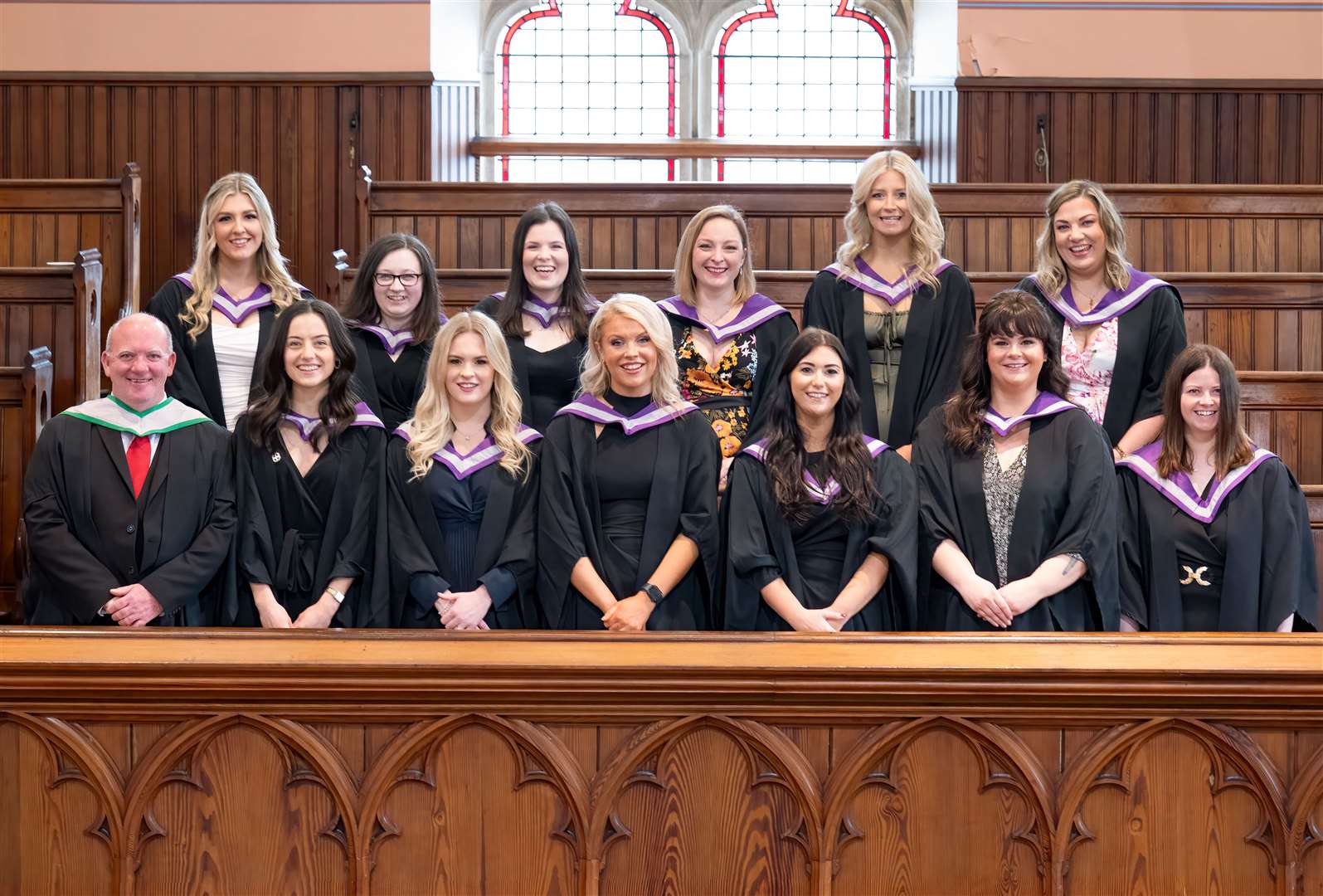 Some of the nursing students who graduated from UHI.