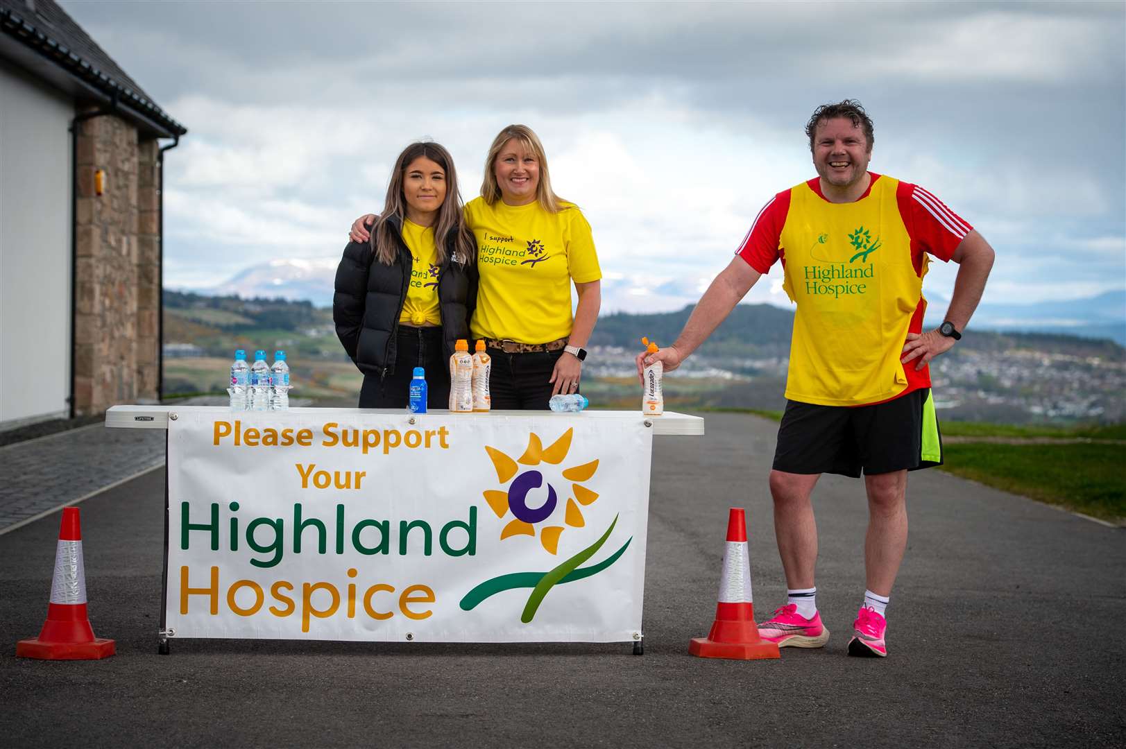 Iain McGilvray ran the London Marathon in his garden to raise money for Highland Hospice. Picture: Callum Mackay