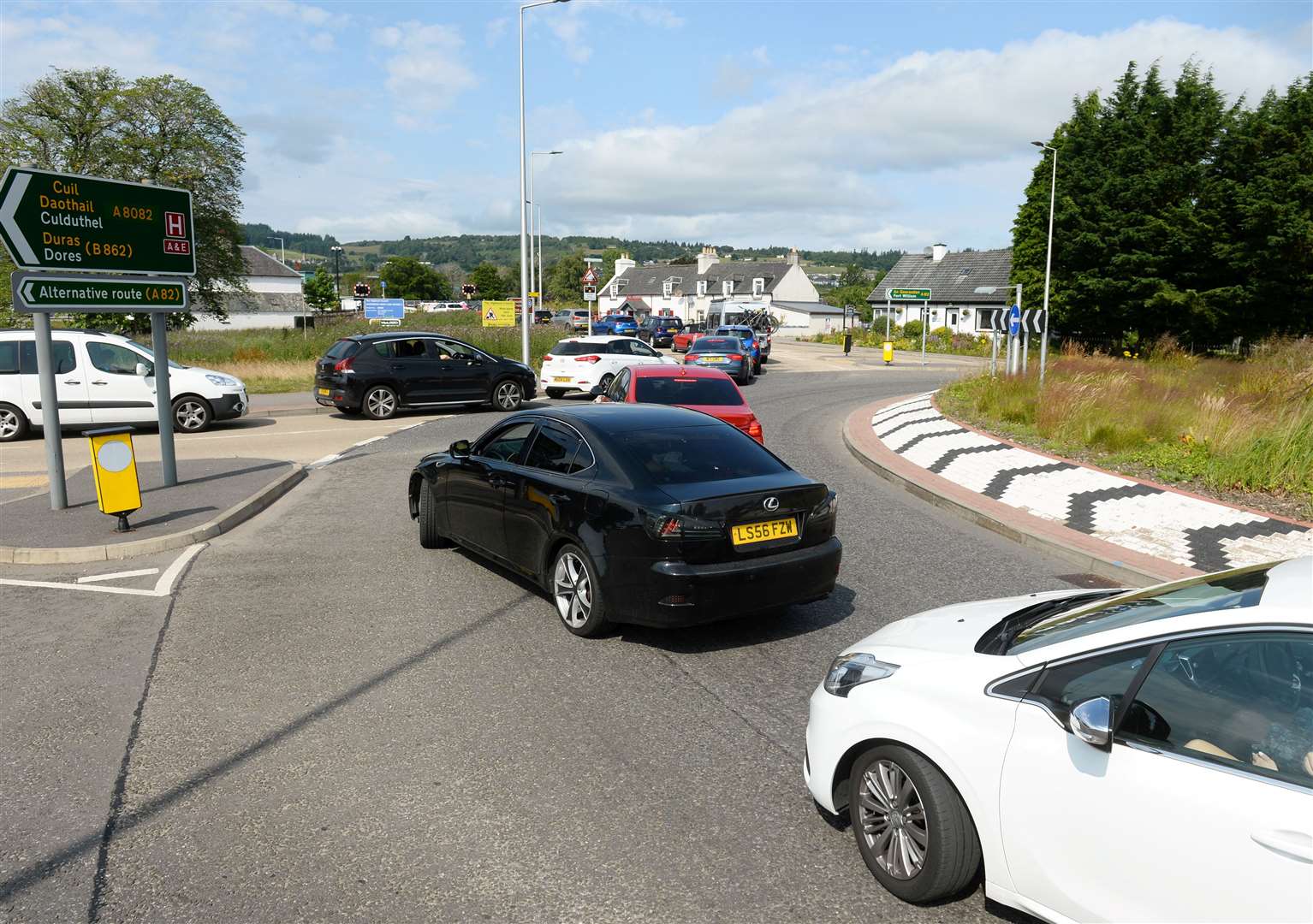 Tailbacks form as motorists have to wait. Picture: Gary Anthony