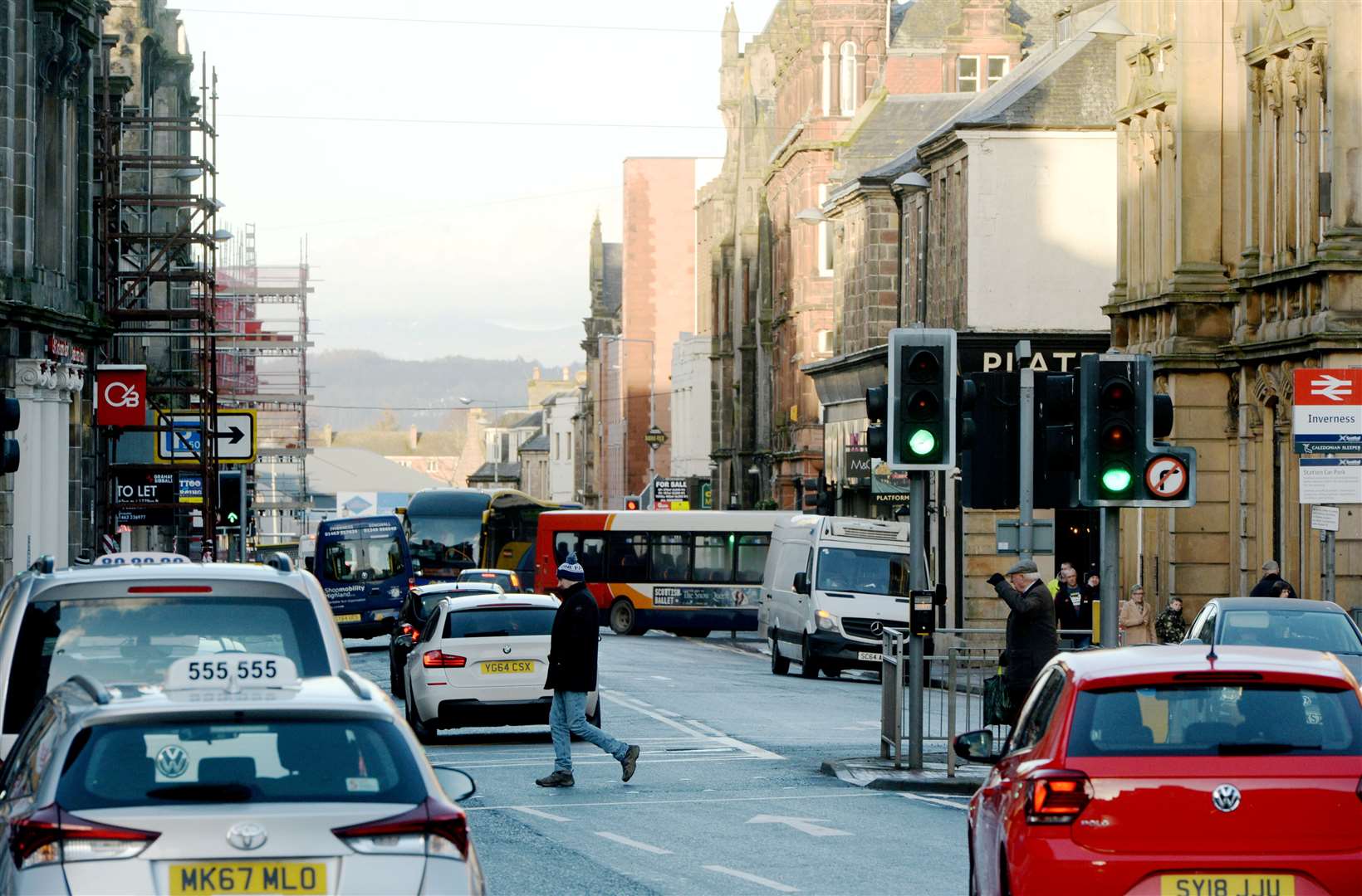 City councillors are due to decide on Monday whether to progress plans for measures that aim to reduce traffic on Academy Street. Picture: James MacKenzie